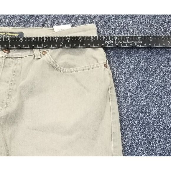 VTG ZARA Jeans Women's 34x33 Tan Denim Flared Bottoms Bootcut Y2K - Picture 13 of 14